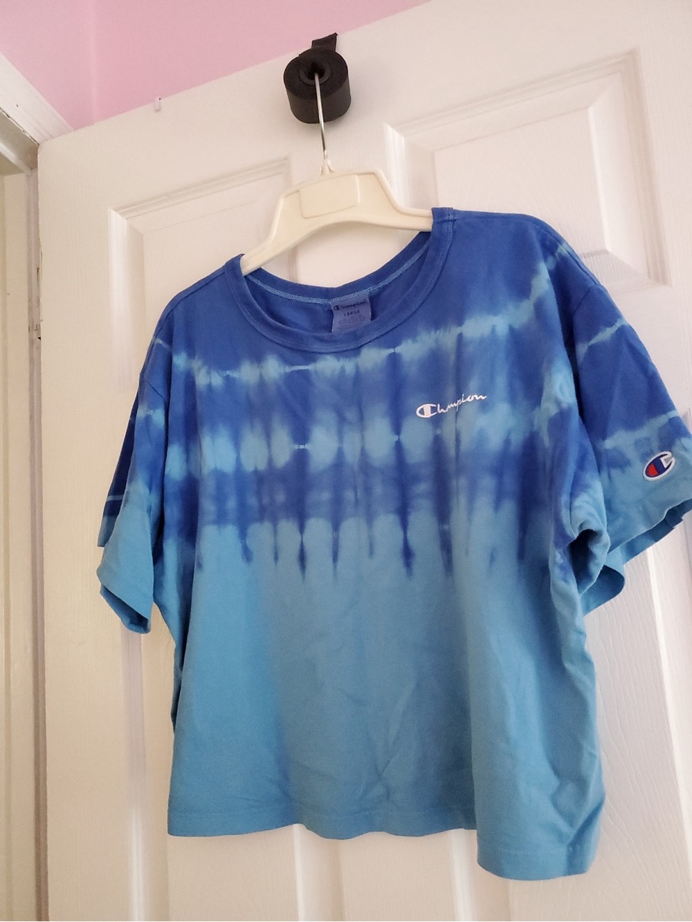 Champion Blue Tie-Dye Short Sleeve Tee